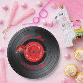 Old Rocker gast Guitar Record Birthday Party Papieren Bordje (Feest)