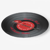 Old Rocker gast Guitar Record Birthday Party Papieren Bordje (Gekanteld)