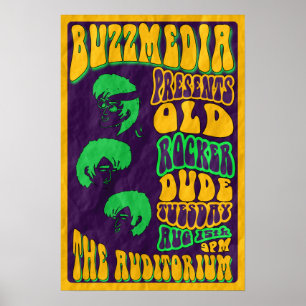 Old Rocker Guy Promotion Concert Poster