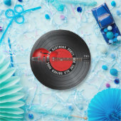 Old Rocker Man Guitar Record 40th Birthday Party Papieren Bordje (Feest)