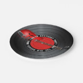 Old Rocker Man Guitar Record 40th Birthday Party Papieren Bordje (Gekanteld)