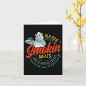 Old Row Smokin' Meats and Clapping Cheeks Funny BB Kaart (Gele Bloem)