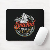 Old Row Smokin' Meats and Clapping Cheeks Funny BB Muismat (Met muis)