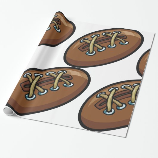 Old Rugby Ball Cadeaupapier (Uitgerold)