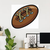 Old Rugby Ball Poster