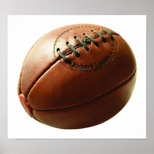 Old Rugby Ball Print (Voorkant)