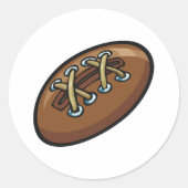 Old Rugby Ball Ronde Sticker (Voorkant)