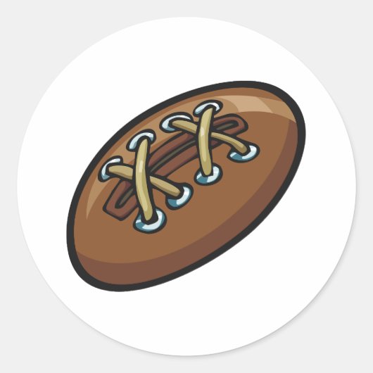 Old Rugby Ball Ronde Sticker (Voorkant)