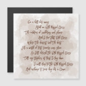 Old Rugged Cross Hymn Songtekst Script Keepsake (Voorkant / Achterkant)