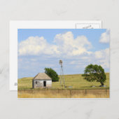 Old Rush County, Kansas, boerderij met windmolen Briefkaart (Voorkant / Achterkant)