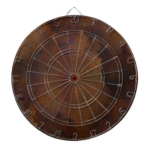Old Rusted Kijk Dart Board Dartbord (Voorkant)