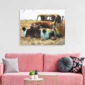 Old Rusted Truck Canvas Afdruk (Insitu (Woonkamer))