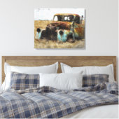 Old Rusted Truck Canvas Afdruk (Insitu (Slaapkamer))