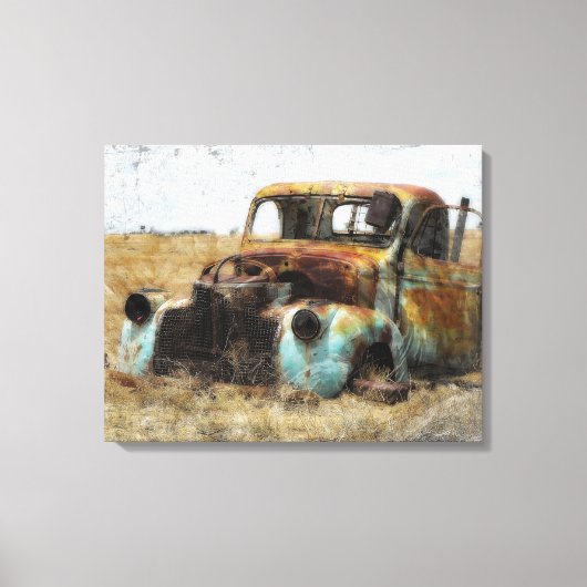 Old Rusted Truck Canvas Afdruk (Voorkant)