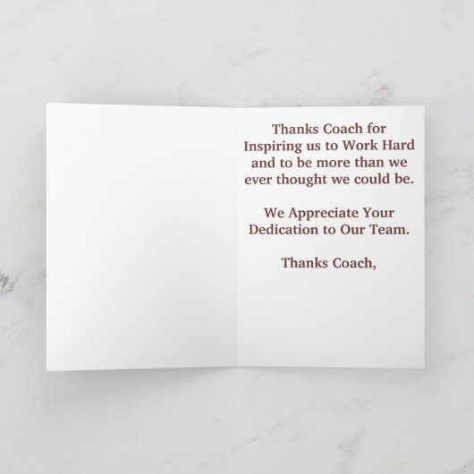 Old Rustic  Baseball Bedankt Coach Kaart (Binnen)