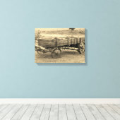 Old Rustic Boerderij Wagon Canvas Afdruk (Insitu (Houten vloer))