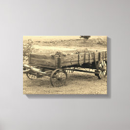 Old Rustic Boerderij Wagon Canvas Afdruk