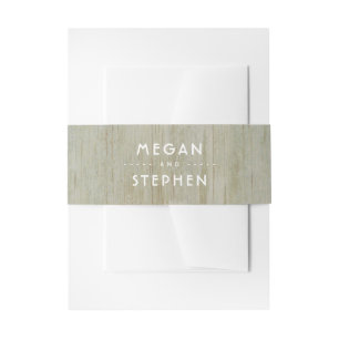Old Rustic Country Wood Texture Wedding Uitnodigingen Wikkel