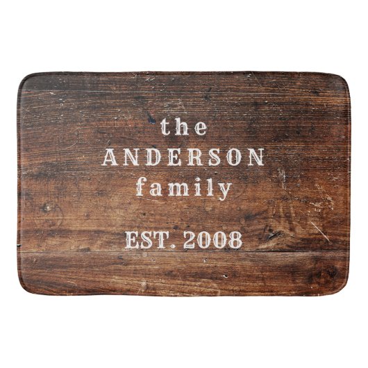 Old Rustic Wood Natuur Bath Mat (Voorkant)