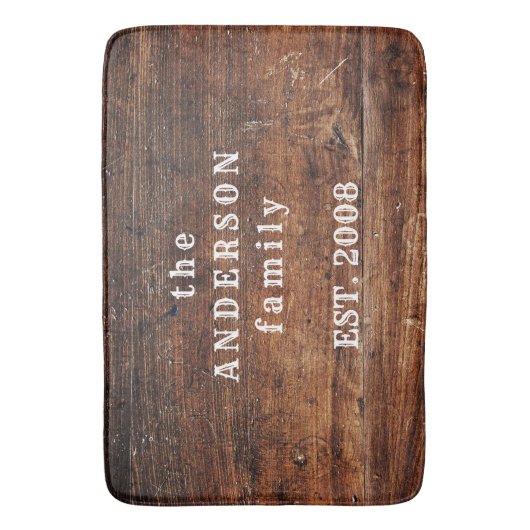 Old Rustic Wood Natuur Bath Mat (Voorkant Verticaal)