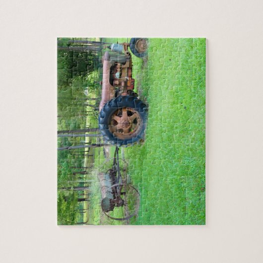 Old Rusty Boerderij Tractor Jigzaag Puzzle Legpuzzel (Verticaal)