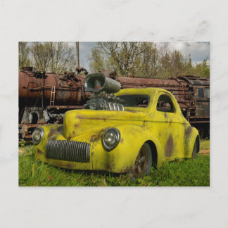  Old Rusty Hotrod 1941 Coupe Rat Rod   Briefkaart