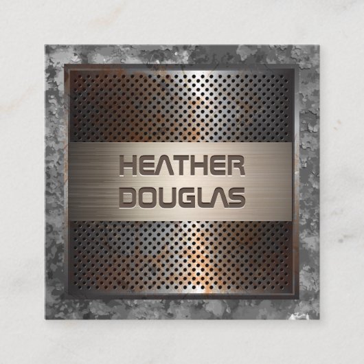 Old Rusty Metal |  achtergrond Vierkante Visitekaartje (Voorkant)