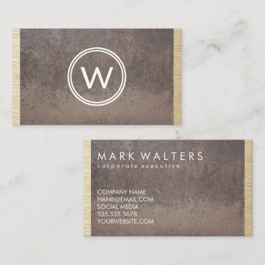 Old Rusty Metal | Hout Visitekaartje (Voorkant / Achterkant)