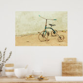 Old Rusty Rickety Tricycle Retro Poster (Keuken)