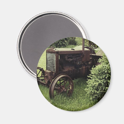Old Rusty Tractor Magneet (Voorkant / Achterkant)