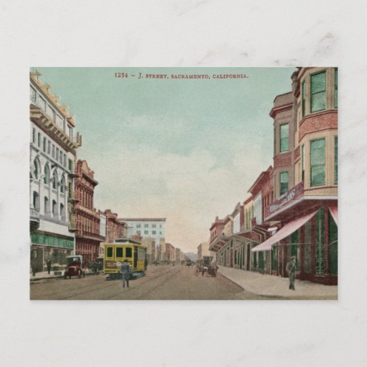 Old Sacramento J. Street Briefkaart (Voorkant)