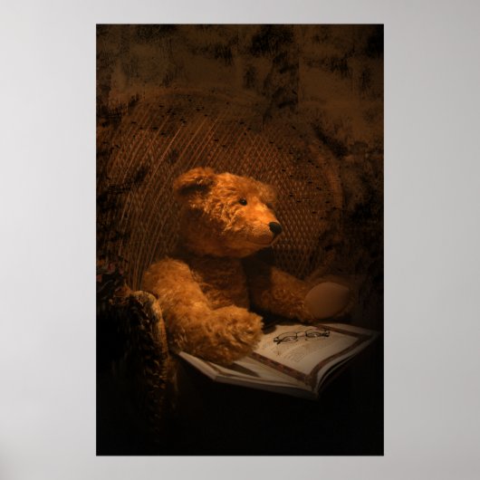 Old Sad Beer Teddy Bear Poster (Voorkant)