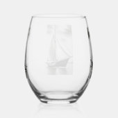 Old Sailboot Wijnglas Zonder Voet (Rechts)