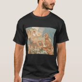 Old Sailor Burning Ship Open Zee Illustration T-shirt (Voorkant)