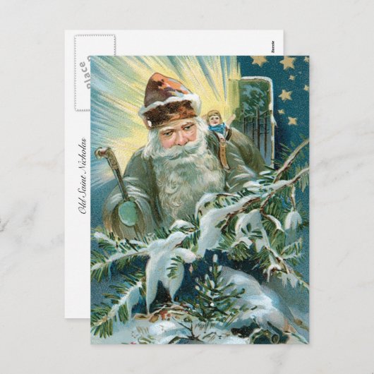 Old Saint Nicholas Feestdagenkaart (Voorkant / Achterkant)