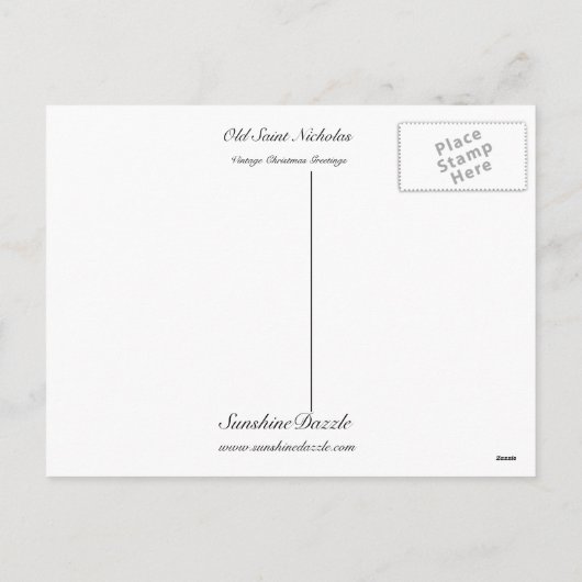 Old Saint Nicholas Feestdagenkaart (Achterkant)