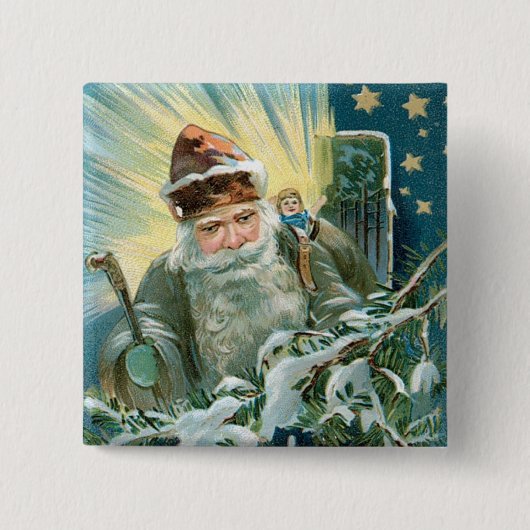 Old Saint Nicholas Vierkante Button 5,1 Cm (Voorkant)