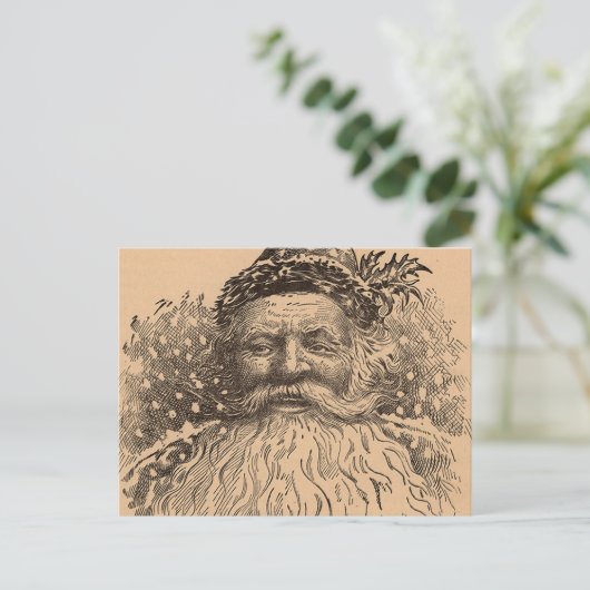 Old Saint Nick Briefkaart (Staand voorkant)