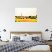 Old Salisbury Cathedral, Salisbury, Wiltshire, Ver Canvas Afdruk (Insitu (Slaapkamer))