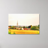 Old Salisbury Cathedral, Salisbury, Wiltshire, Ver Canvas Afdruk (Voorkant)