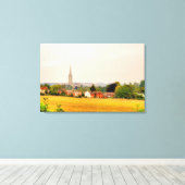 Old Salisbury Cathedral, Salisbury, Wiltshire, Ver Canvas Afdruk (Insitu (Houten vloer))