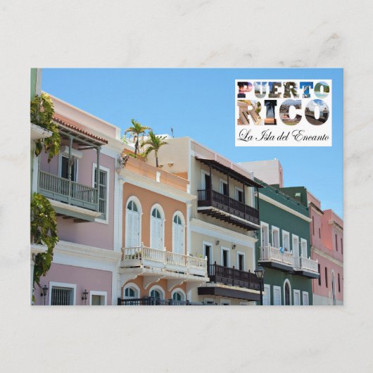 Old San Juan Puerto Rico Briefkaart (Voorkant)