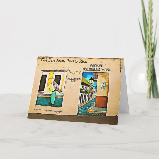 Old San Juan, Puerto Rico kerstkaart Feestdagen Kaart (Voorkant)