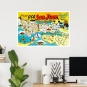Old San Juan Puerto Rico Poster (Thuiskantoor)