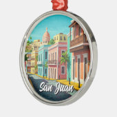 Old San Juan Puerto Rico Reizen Metalen Ornament (Links)