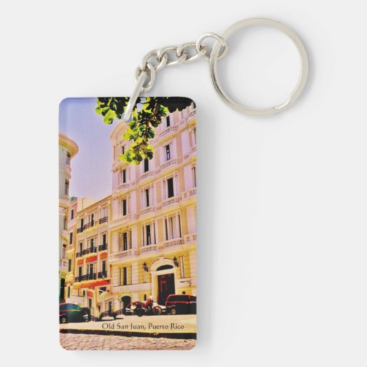 Old San Juan, Puerto Rico Sleutelhanger (achterkant)
