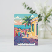 Old San Juan Puerto Rico Travel Briefkaart (Staand voorkant)