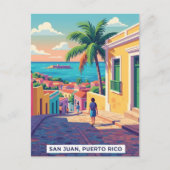 Old San Juan Puerto Rico Travel Briefkaart (Voorkant)