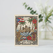 Old San Juan Puerto Rico Travel Briefkaart (Staand voorkant)