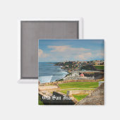 Old San Juan Square Magnet (Voorkant / Achterkant)